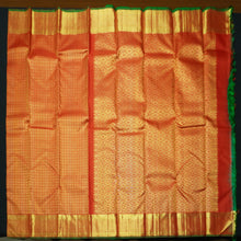 Load image into Gallery viewer, Chilli Red Kanchipuram Bridal Silk Saree with Lakshdeepa Butta
