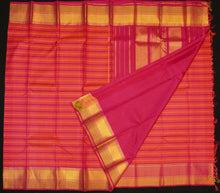 Load image into Gallery viewer, Pink and red kanchipuram silk saree with getti border online sale at vivaaha silks
