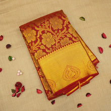 Load image into Gallery viewer, Maroon Stylish Kanchipuram Bridal Silk Saree 
