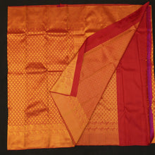 Load image into Gallery viewer, Red Kanchipuram Bridal Silk Saree with Traditional design

