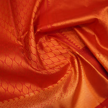 Load image into Gallery viewer, Red Kanchipuram Bridal Silk Saree with Copper Zari
