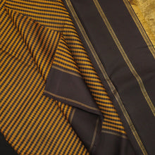 Load image into Gallery viewer, Traditional Kancheepuram Silk Saree in Black with Checked Design
