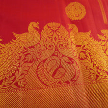 Load image into Gallery viewer, Turning Border Kanchipuram Silk Saree in Red with Gold Zari
