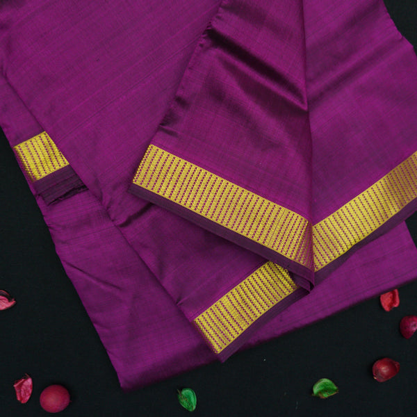 10-Yard Kanchipuram Silk Saree in Magenta Color - Madisar - Vivaaha Silks & Sarees