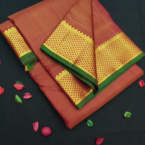 Red Kanchipuram Silk Madisar Bridal Saree