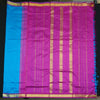 Sky Blue Kanchipuram Silk Saree - 9 Yard Saree - Vivaaha Silks & Sarees