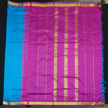 Load image into Gallery viewer, sky Blue Kanchipuram Silk  Madisar Saree
