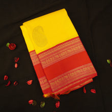 Load image into Gallery viewer, Golden Yellow Kanchipuram Pure Gold Silk Saree
