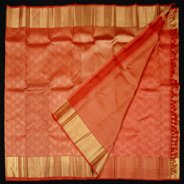 Red Bridal Kanchipuram Pure Zari Silk Saree