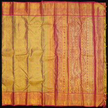 Load image into Gallery viewer, Pastel Green Bridal Kanchipuram Silk Saree with Pink Border
