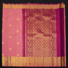 Load image into Gallery viewer, Peach Pink Kanchipuram Silk Saree
