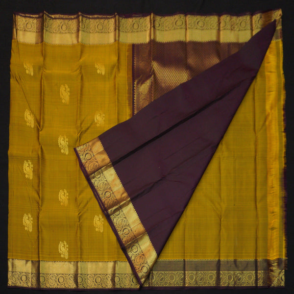 Peanut Brown Kanchipuram Silk Saree