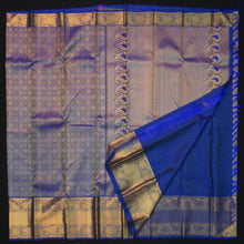 Load image into Gallery viewer, Blue Bridal Kanchipuram Silk Saree
