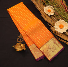 Load image into Gallery viewer,  Mustard Yellow Kanchipuram Silk Saree Brocade Design
