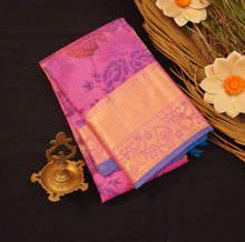 Load image into Gallery viewer, Pink Printed Kanchipuram Silk Saree
