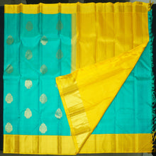 Load image into Gallery viewer, Anandha Blue Kanchipuram Silk Saree
