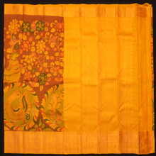 Load image into Gallery viewer, Digital Pen Kalamkari Kanchipuram Silk Saree 
