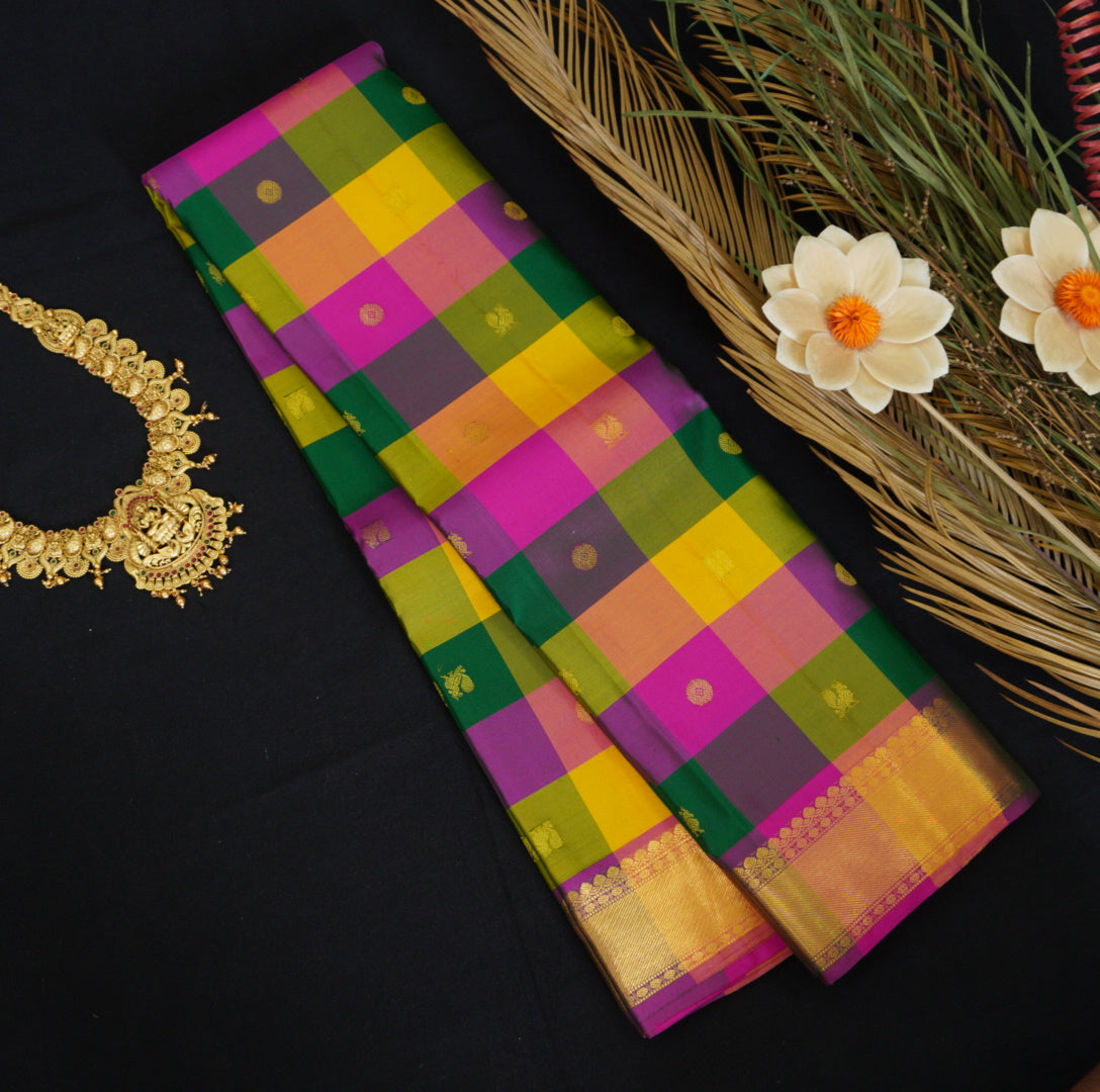 Palum Pazhamum Kanchipuram Silk Saree