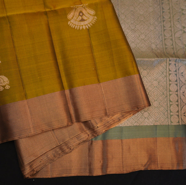 Mehndi Kanchipuram Soft Silk Saree