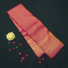 Load image into Gallery viewer, Rani Pink Kanchipuram Silk Saree Wedding Silk Saree
