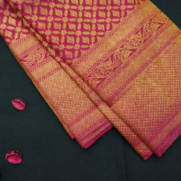 Rani Pink Kanchipuram Silk Saree Wedding Silk Saree