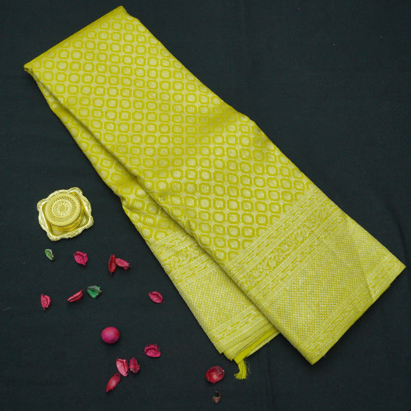 Pastel Green Color Kanchipuram Silk Saree Self Jacquard - Vivaaha Silks & Sarees