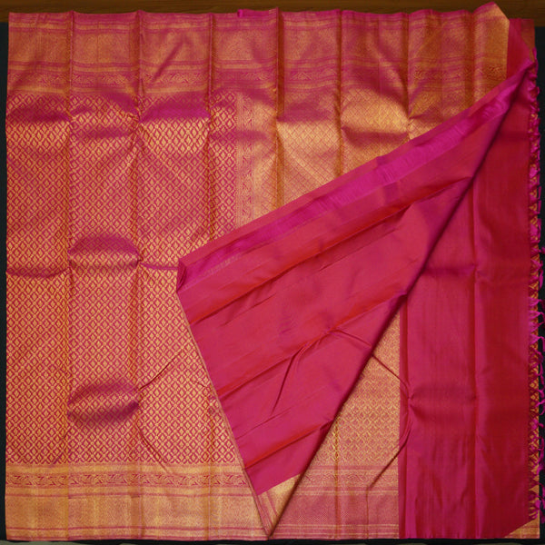 Rani Pink Kanchipuram Silk Saree Wedding Silk Saree
