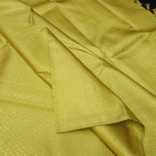 Sandal Gold Color Kanchipuram Silk Saree Self Jacquard - Vivaaha Silks & Sarees