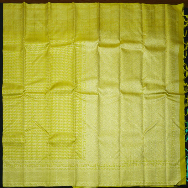 Lemon Green Kanchipuram Silk Saree Self Jacquard - Vivaaha Silks & Sarees