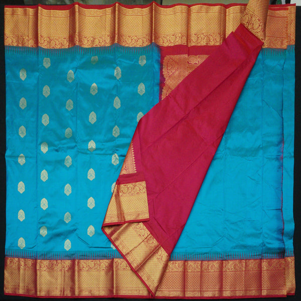 Ramar Blue Kanchipuram Silk Saree