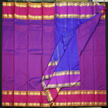 Load image into Gallery viewer, Purple Kanjivaram Silk Saree with Retta Pettu Border Lightweight Silk Saree
