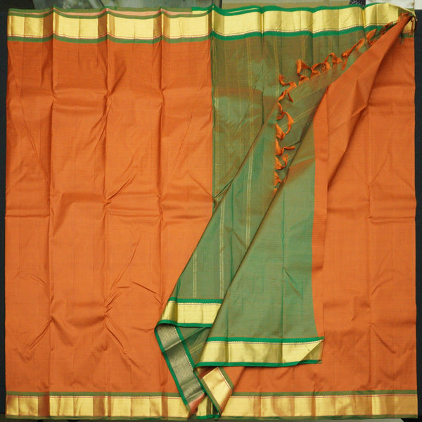 Honey Orange Shade Kanchipuram Silk Sari