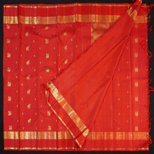 Load image into Gallery viewer, Chilli Red Kanchipuram Silk Saree from Vivaaha Traditional Saree Collection
