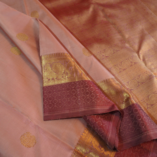 Dull Onion Pink Kanchipuram Silk Saree from Vivaaha Traditional Saree Collection