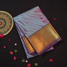 Load image into Gallery viewer, Trending harmonious stripes Designer Kanchipuram Silk Saree
