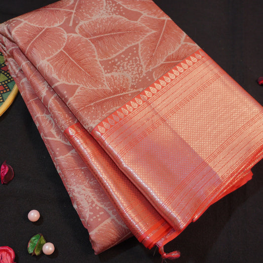 Unique Designer Kanchipuram Silk Saree in Digital Design