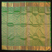 Load image into Gallery viewer, Dual-Shade Fern &amp; Pickle Green Bridal Kanchipuram Handloom Silk Saree
