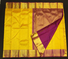 Load image into Gallery viewer, Golden Yellow Bridal Kanchipuram Silk Saree
