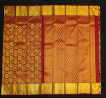 Load image into Gallery viewer, Ruby Red Kanchipuram Wedding Silk Saree
