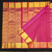 Load image into Gallery viewer, Hot Pink Kancheepuram Silk Saree in traditional design
