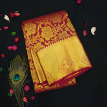 Load image into Gallery viewer, Ruby Red Kanchipuram Wedding Silk Saree

