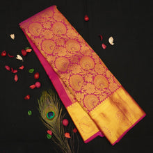 Load image into Gallery viewer, Hot Pink Kancheepuram Silk Saree in traditional design
