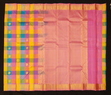 Load image into Gallery viewer, Light Color Palum Pazhamum Kattam Kanjivaram Silk Sari
