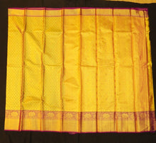 Load image into Gallery viewer, Golden Yellow Bridal Kanjivaram Silk Saree with Full Gold Zari Warp
