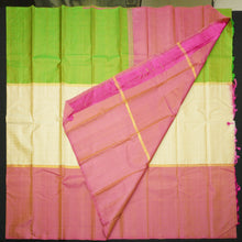 Load image into Gallery viewer, Tri-Color Mubbagam Kanjivaram Silk Saree
