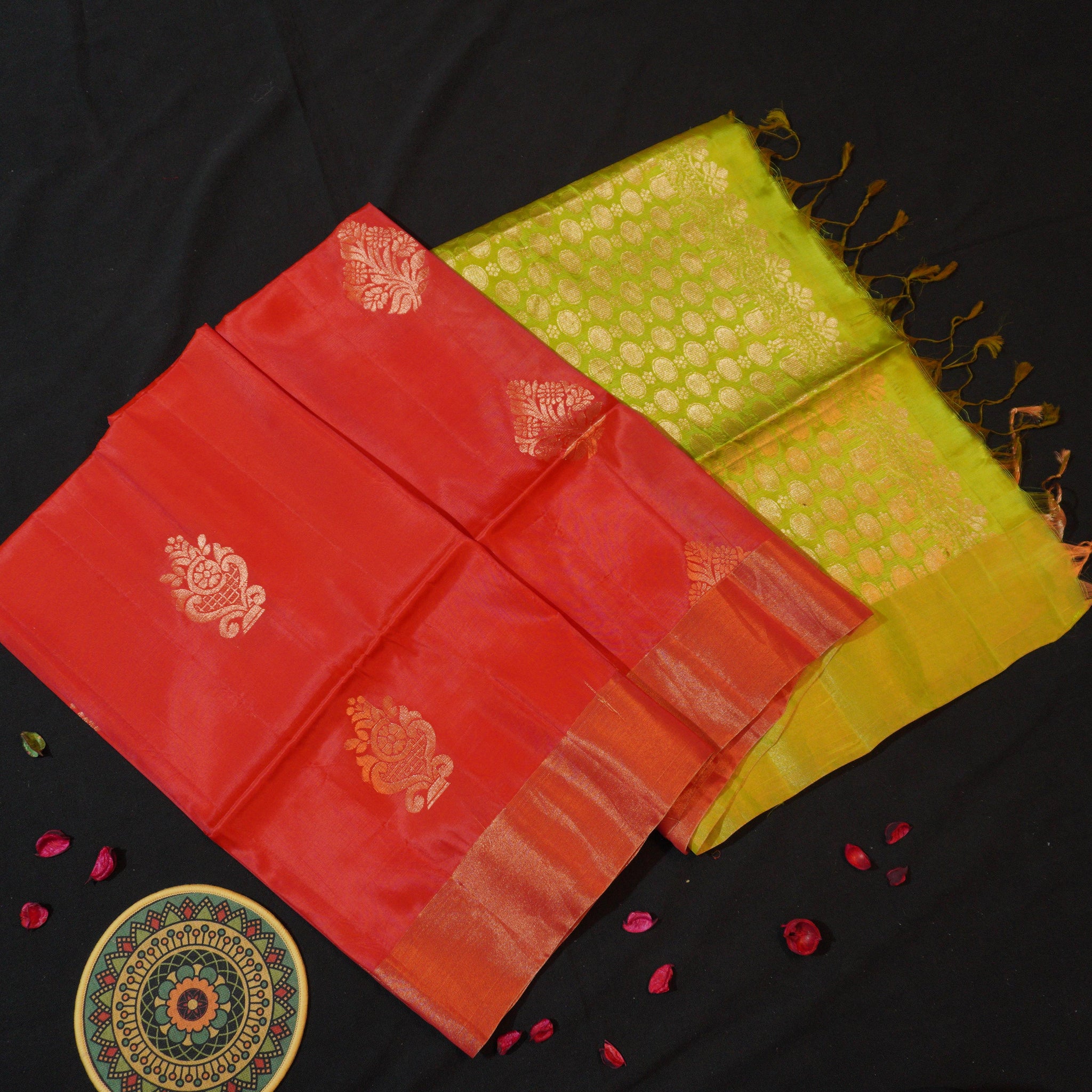 Premium chilly red soft kubera pattu silk saree with brocade blouse piece  attached 💖💖 For details dm us at iksha boutique #sareeso... | Instagram