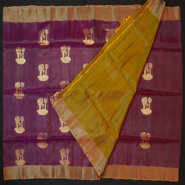 Purple Kanchipuram Soft Silk Saree