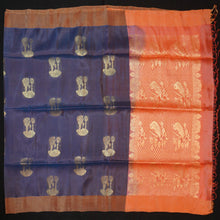 Load image into Gallery viewer, Indigo Blue Color Kanchipuram Soft Silk Saree
