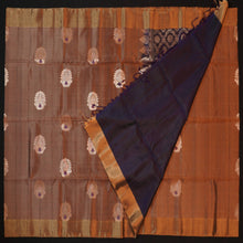 Load image into Gallery viewer, Choco Brown Kanchipuram Soft Silk Saree with Meena Butta
