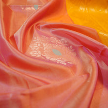 Load image into Gallery viewer, Peach Pink Kanchipuram Soft Silk Saree with Meena Butta
